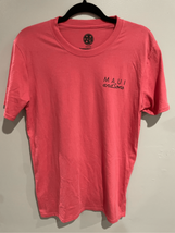 Maui And Sons Tshirt-Pink Cotton/Poly Big Logo S/S Mens Medium - £8.31 GBP