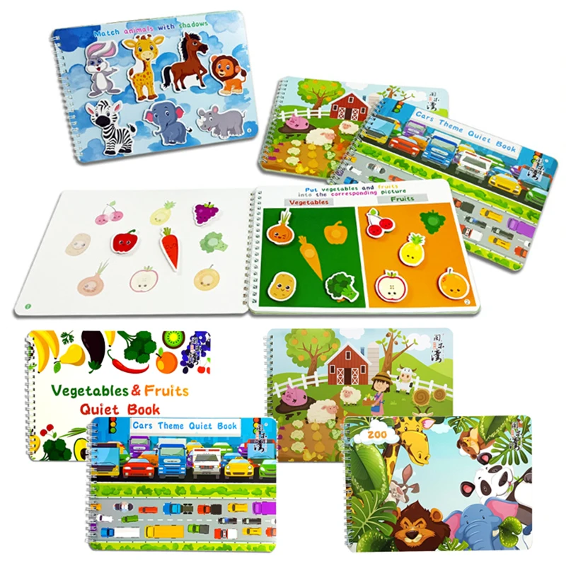 Quiet Busy Book Montessori Toys for Toddler Preschool Activity Binder Busy Board - £11.66 GBP+