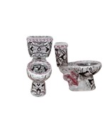 Mexican Toilet ELONGATED Comfort Height Hand Painted - Alas de Angel Lila- - $1,399.00