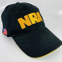 NRA Logo Hat National Rifle Association USA Flag Black Adjustable Ball Dad Cap - £7.77 GBP