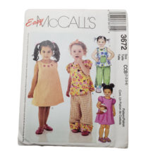 McCalls 3672 Sewing Pattern Toddlers Sz 1-4 Dress Tops Pants Uncut Easy - £10.17 GBP