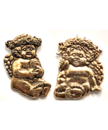Cherub Angel Gold Tone Metal Pins Lot 2 Vintage Style Metal Religious De... - $26.79 CAD