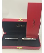 Cartier Santos Do Ballpoint Silver Pen boxed new - $203.62