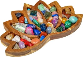 Curawood Lotus Crystal Tray For Stones - Display Your Crystals &amp; Healing Stones - £32.06 GBP