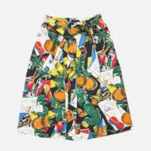 NWT J.Crew Button-Up A-Line in Postcard Print Fruit Belted Tie Skirt 4 - £56.31 GBP