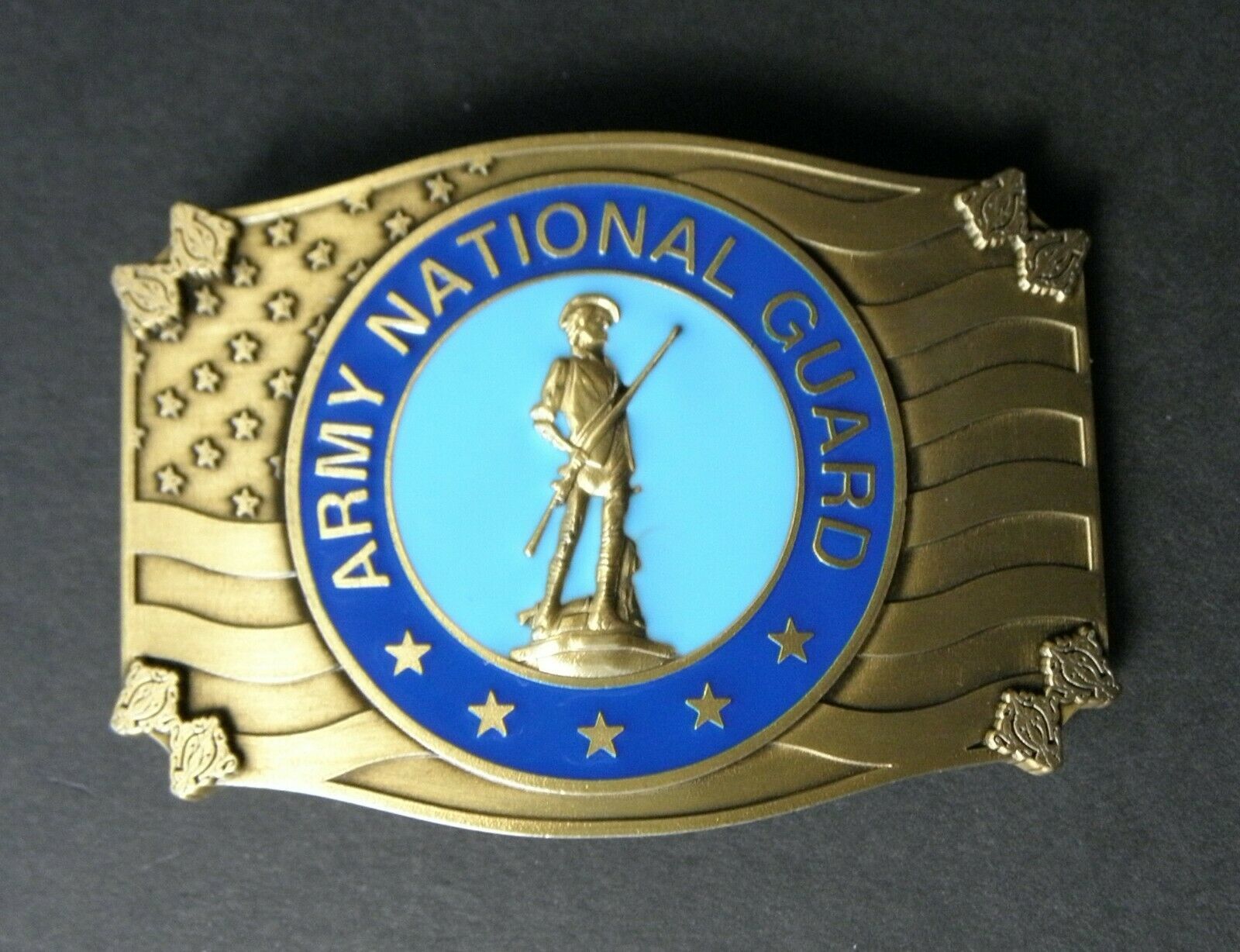 US ARMY NATIONAL GUARD BELT BUCKLE 3.2 INCHES USCG - $16.58