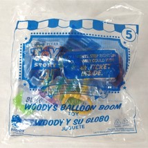Toy Story 4 Woodys Balloon Boom McDonald&#39;s Happy Meal Toy 5 Cowboy Woody Sealed - £5.39 GBP