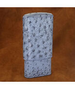 Brizard American Blue Jeans Ostrich 3 Cigar Case Made in USA  NIB - $7,650.12 MXN