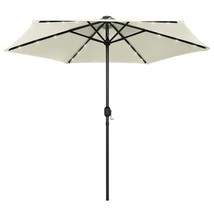 Garden Parasol Sand White Polyester, Aluminum 106.3 in diameter - $2,411.70 MXN