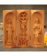 Handmade Triptych Catholic Home Altar Catholic Icon Triptych Christian S... - $50.90