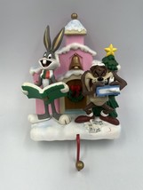 Vintage Looney Tunes Bugs Bunny And Taz Christmas Stocking Hanger 1996 - £11.18 GBP