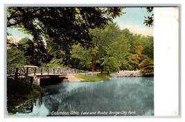 Lago E Rustico Ponte Città Park Columbus Ohio Oh Unp Non Usato Udb Cartolina U1 - £3.16 GBP