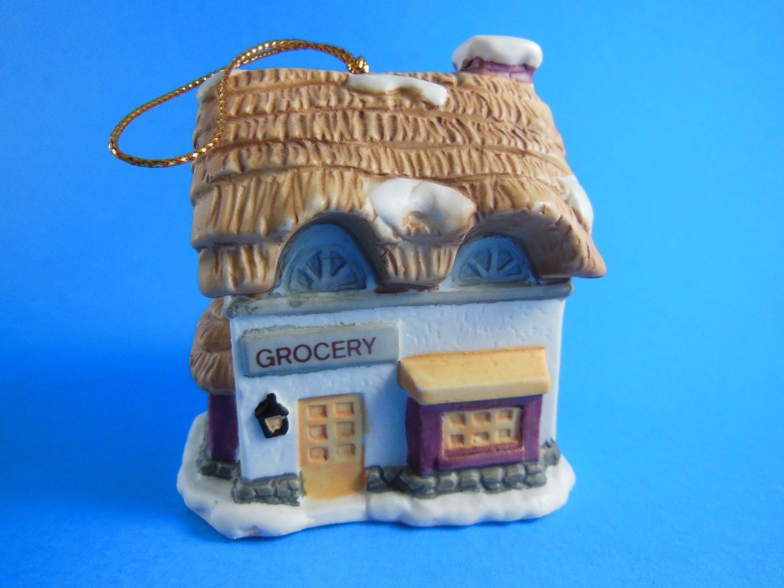 NIB Dickens Village Grocery Bell Lite Mini Tree Light cover Bisque Porce... - $3.46