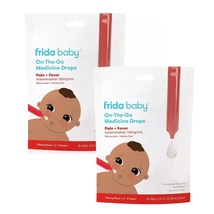 Frida Baby On-The-Go Med Drops Acetaminophen 2-pack 2-11 Ys Cherry 160mg  8/24 - £6.22 GBP