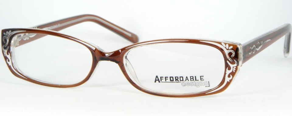 NEW AFFORDABLE designs LINDSAY BROWN EYEGLASSES GLASSES FRAME 50-16-135mm - $23.76