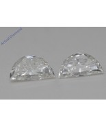 A Pair of Half Moon Natural Mined Loose Diamonds (0.6 Ct,H Color,VVS2 Cl... - $2,371.13 CAD