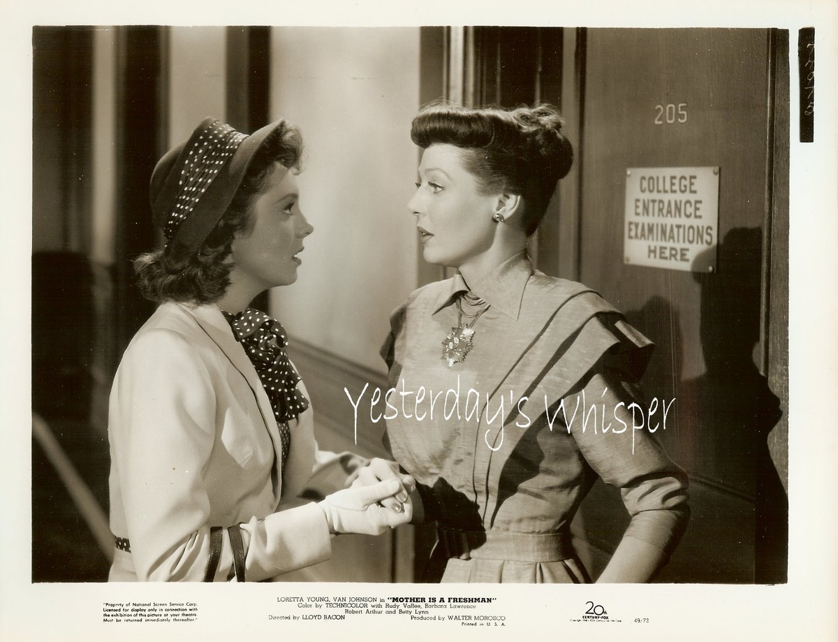 Primary image for Loretta YOUNG College Board Testing Mother is FRESHMAN Original 1948 Movie Photo