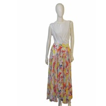 Alice + Olivia Multicolor Abstract Print Pleated Long Maxi Skirt size 4 - $113.85