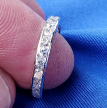Earth mined Diamond Deco Wedding Band Eternity Anniversary Ring Size 6.25 - $4,263.12 CAD