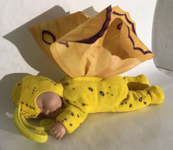 Sweet Anne Geddes Butterfly Baby Doll Yellow w/ Purple 2001 Clean Adult Owned - £11.66 GBP