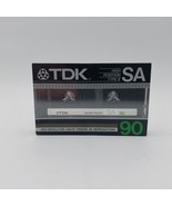 TDK SA 90 Min Type II Blank Audio Cassette Tape Vtg 80&#39;s New Sealed - £10.38 GBP