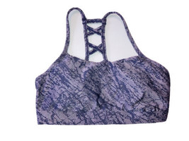 All In Motion Womens Sports Bra Size Small Criss Cross Back Marbled Gray - £9.96 GBP