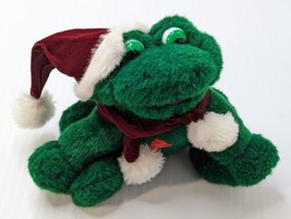 Frog Freddy Plush Fun World Christmas Singing Ribbits or Croaks to Jingle Bells - £11.06 GBP