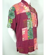 Mens Tommy Bahama Silk Hawaiian Shirt M Woven Tropical Design Copyrighte... - £47.38 GBP