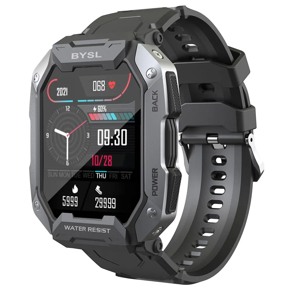 BYSL S20 Smartwatch Men 1.69 Inch HD Screen Bluetooth Call Sport Fitness 5ATM Wa - £60.17 GBP