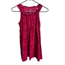 Faded Glory Dress Knee Length Girls XLG Red Tie Died Sleeveless Cover up  - £7.07 GBP