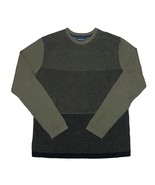 Daniel Hechter Merino Wool Crewneck Sweater Textured Knit Gradient Green... - £25.49 GBP