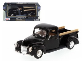 1940 Ford Pickup Truck Black 1/24 Diecast Model Car by Motormax - $34.50