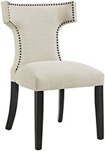 One Chair In Beige With Mid Century Modern Modway Curve Upholstery And Nailhead - £120.31 GBP