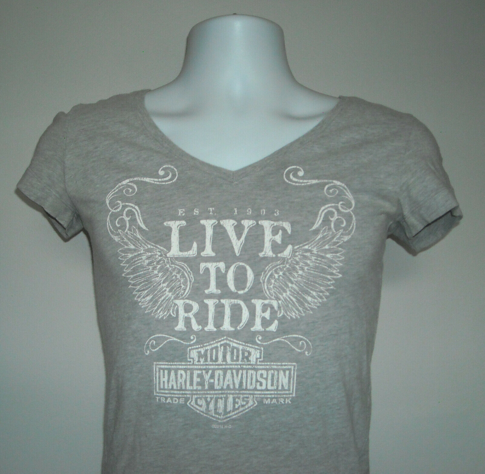 Harley Davidson Live to Ride Loess Hills Pacific Junction Iowa t shirt Womens XS - $24.70