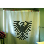 Printed Shower Curtain eagle heraldry spread wings Medieval flag coat of... - £71.11 GBP