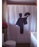 Shower Curtain geisha lady fan Japan Japanese companion - £55.94 GBP