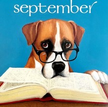 Boxer Back To School September Dog Days Poster Calendar 14 x 11&quot; Art DWDDCal - £23.69 GBP