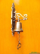 Solid Brass Gate Front Door Bell - 8.2 Inches Tall Excellence Vintage Knock Door - £27.91 GBP