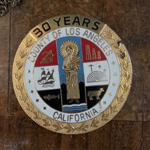1 County of Los Angeles California  medallion  2.5&quot; wide one side Fast S... - $20.78