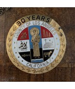 1 County of Los Angeles California  medallion  2.5&quot; wide one side Fast S... - £16.36 GBP
