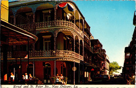 Vtg Postcard Royal and St. Peter Street New Orleans La.  French Quarter PM 1978 - £5.23 GBP
