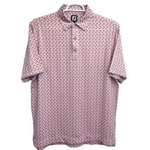 FootJoy FJ Golf Polo Shirt Peach Size L Short Sleeve Performance Lightweight  - £19.87 GBP
