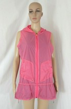 Adidas Clima 365 Pink Lined Sleeveless Full Zip Running Vest Jacket Hoodie Wm Lg - £26.63 GBP