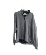 Jos. A Bank 1/4 zip pullover heather grey Size M Work Preppy Casual Busi... - $11.76 CAD