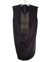 Brunello Cucinelli Silk Beaded Sleeveless Top Sz S Made in Italy Eggplant Purple image 8