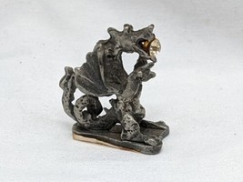 DND RPG Dragon With Gem Pewter Miniature Acessory 1&quot; - $43.55