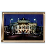 Vintage Burgtheater Night Vienna Austrai Exterior Postcard - $9.62 CAD