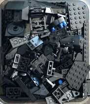 Lego 150 piece Black Lego lot full of bricks, blocks Variety of Sizes Le... - $12.95