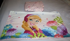 Disney Frozen Sister Love Elsa Anna Pillowcase Full Fitted Sheet Pink 9" Pocket - $11.65