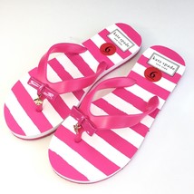 Kate Spade Flip Flops New York Thong Rubber Sandals Fifi Many Prints Pink White - £28.74 GBP